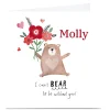 Card Factory Personalised Kerry Spurling Valentine's Day Card - Bear
