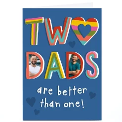 New Personalised Kerry Spurling Father's Day Photo Card - Two Dads Father's Day|Photo