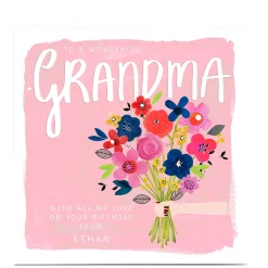 Clearance Personalised Kerry Spurling Birthday Card - Flowers Grandma For Grandma|Birthday