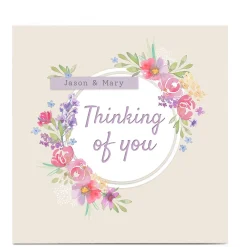 Hot Personalised Kerry Spurling Thinking Of You Card - Floral Any Occasion|Sympathy