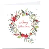 Best Personalised Kerry Spurling Christmas Card - Classic Wreath Christmas
