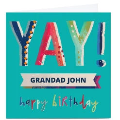 Best Personalised Kerry Spurling Card - Happy Birthday For Grandad|Premium Square