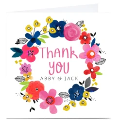 Card Factory Personalised Kerry Spurling Thank You Card - Floral