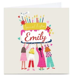Card Factory Personalised Kerry Spurling Birthday Card - Special Sister