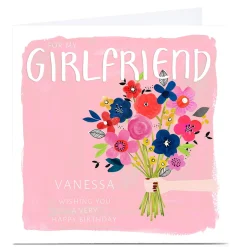 Clearance Personalised Kerry Spurling Birthday Card - Flowers, Girlfriend For Girlfriend|Birthday