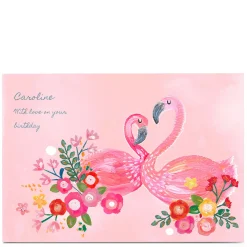 Hot Personalised Kerry Spurling Card - Flamingos For Wife|For Sister