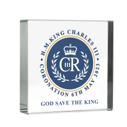 Card Factory Personalised King's Coronation Glass Token