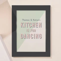 Best Personalised Kitchen Is For Dancing Framed Wall Art - Names Personalised Canvas & Wall Art|Photo Prints & Wall Art