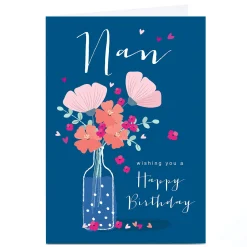 Card Factory Personalised Klara Hawkins Card - Nan Flower Vase