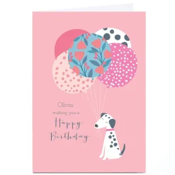 Card Factory Personalised Klara Hawkins Birthday Card - Dalmatian
