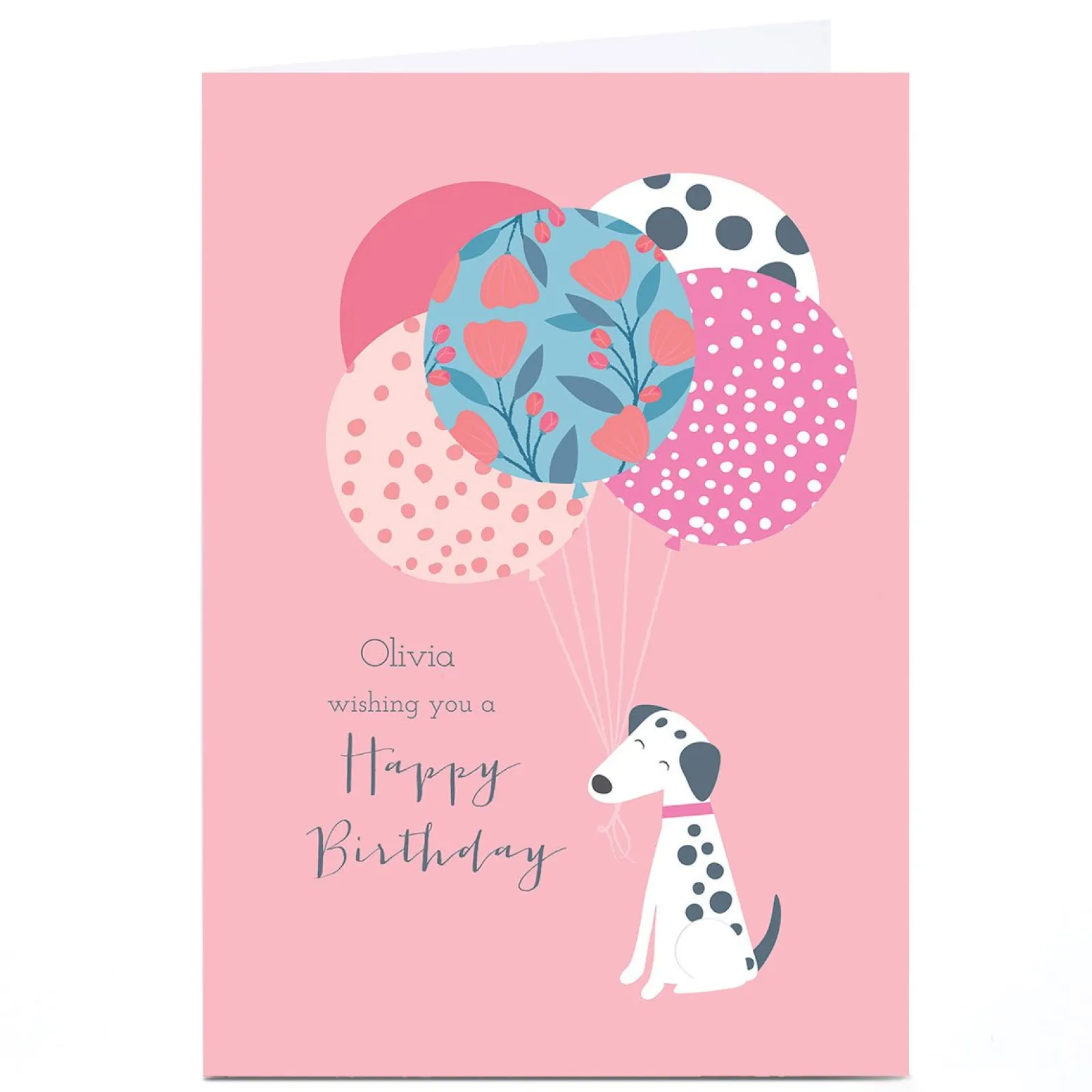 Card Factory Personalised Klara Hawkins Birthday Card - Dalmatian