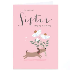 Personalised Klara Hawkins Card - Sister Dog For Sister|Birthday