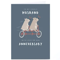 Card Factory Personalised Klara Hawkins Card - Husband Bears