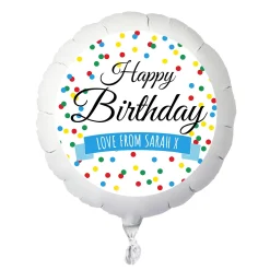 Kids Card Factory Personalised Large Helium Balloon - Happy Birthday, Spots