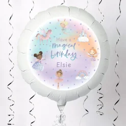 Discount Personalised Large Helium Birthday Balloon - Princess Fairies Kids Balloons For Kids|Personalised & Photo Balloons