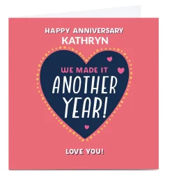 Card Factory Personalised Larger than Life Anniversary Card - Another Year