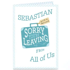 New Personalised Leaving Card - Suitcase New Job|Leaving