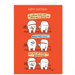 Card Factory Personalised Lee Fearnley Birthday Card - Stalker