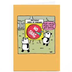 Card Factory Personalised Lee Fearnley Card - Panda Wheel Of Fortune