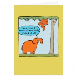 New Personalised Lee Fearnley Card - Elephant in Tree Any Occasion|Just To Say