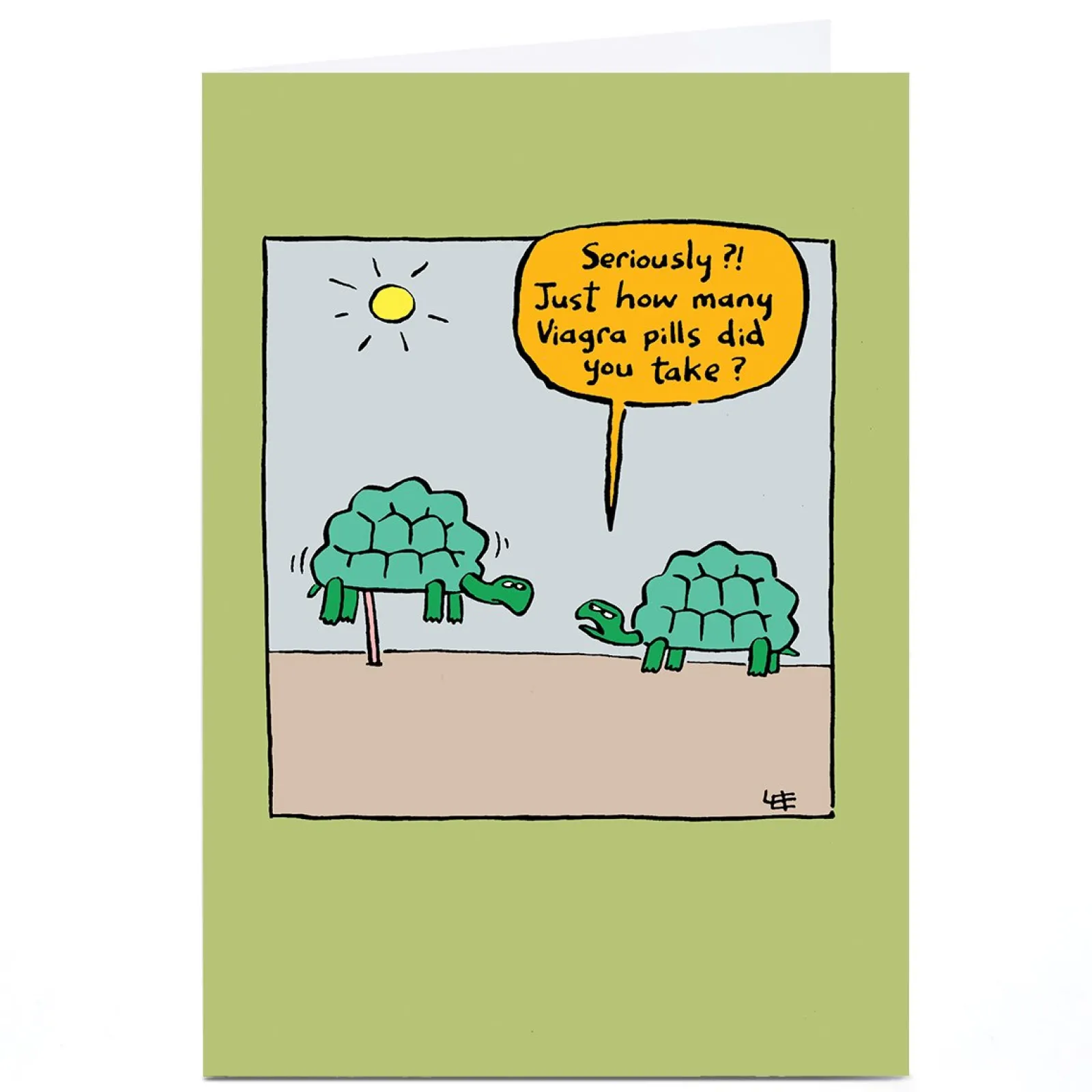 Card Factory Personalised Lee Fearnley Card - Tortoise Viagra