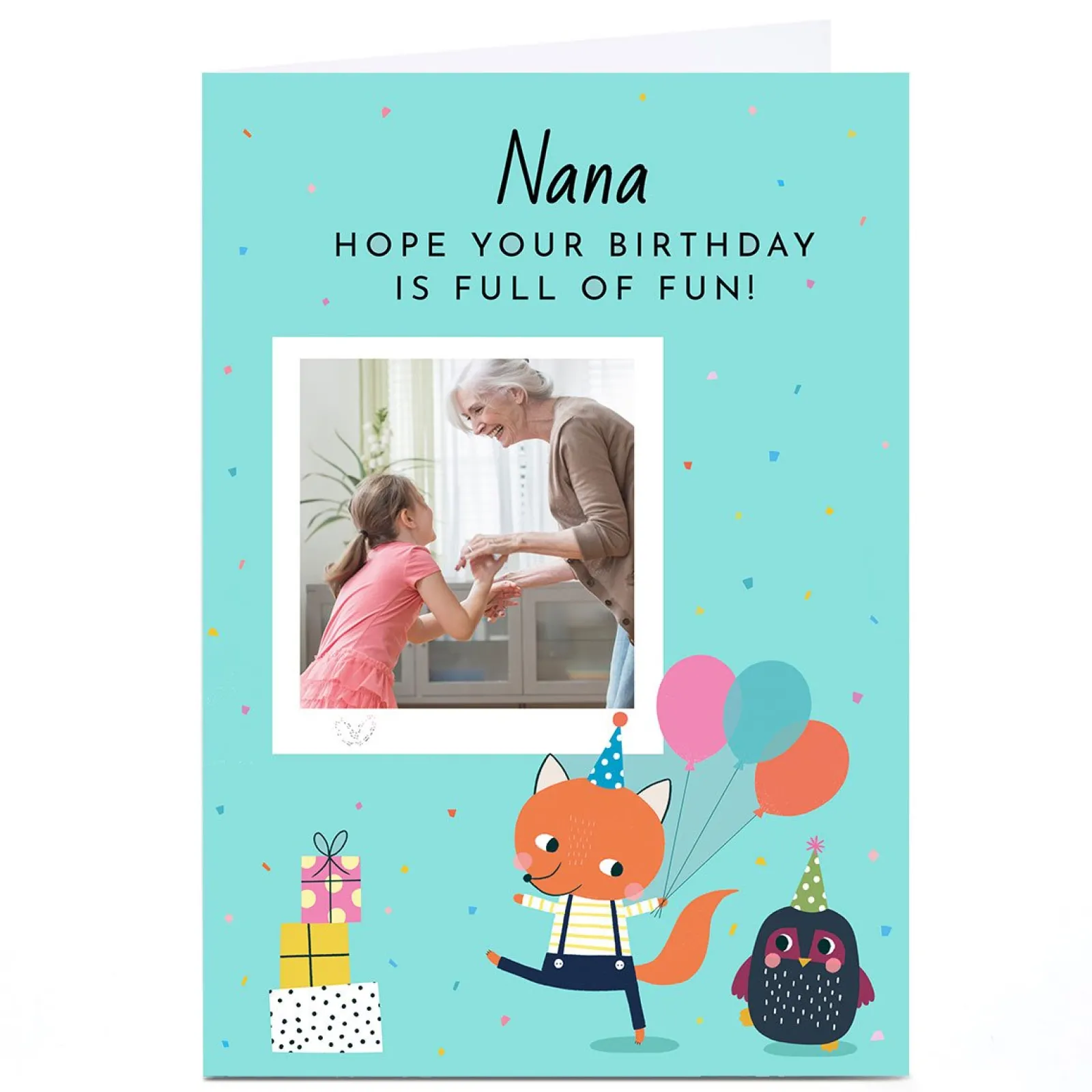 Kids Card Factory Personalised Lemon & Sugar Photo Card - Nana Full Of Fun