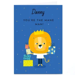 New Personalised Lemon & Sugar Card - You're The Mane Man! BOY For Uncle|For Son