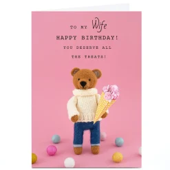 Clearance Personalised Lemon and Sugar Birthday Card - All The Treats! For Wife|Birthday