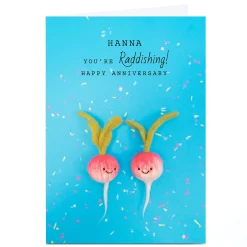 Card Factory Personalised Lemon and Sugar Anniversary Card - Raddishing
