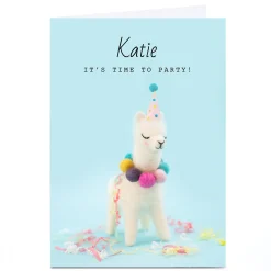 Kids Card Factory Personalised Lemon And Sugar Card - Party Llama