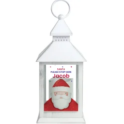 Card Factory Personalised Light-Up Santa Please Stop Here Lantern