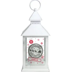 Card Factory Personalised Light-Up Sleigh Scene Stop Here Lantern