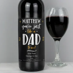 Hot Personalised Like a Dad Shiraz Wine Gifts For Him