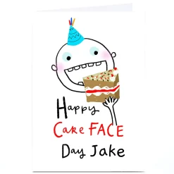 Kids Card Factory Personalised Lindsay Kirby Birthday Card - Happy Cake Face Day