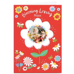 Sale Personalised Lindsay Kirby Mother's Day Card - Blooming Lovely Nan Photo