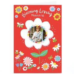 Personalised Lindsay Kirby Mother's Day Card - Blooming Lovely Nannie Photo
