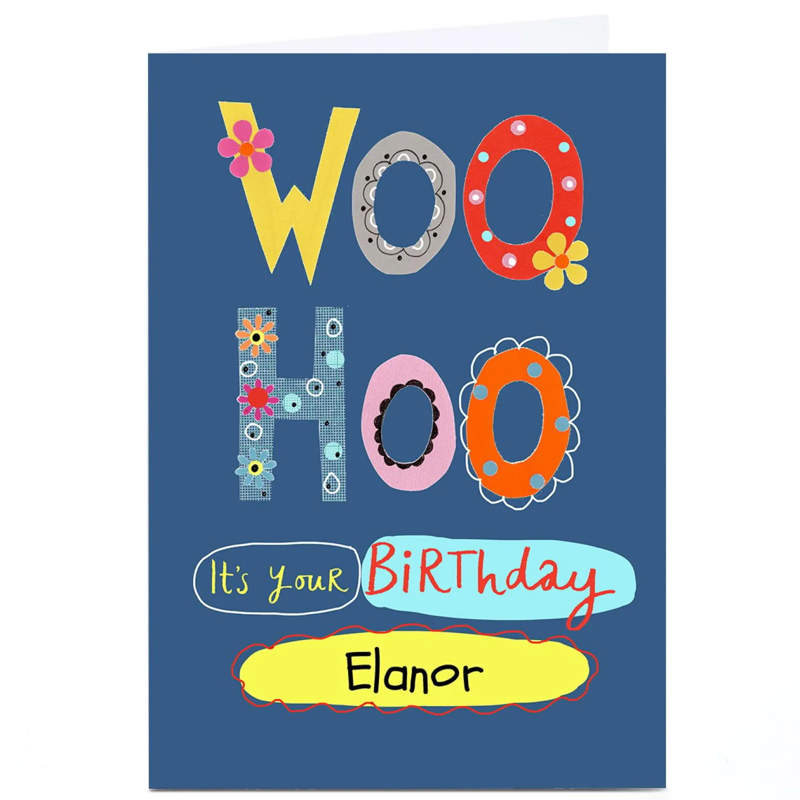Card Factory Personalised Lindsay Loves To Draw Birthday Card - Woo Hoo