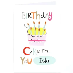 Kids Card Factory Personalised Lindsay Loves To Draw Birthday Card - A Cake For You