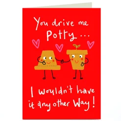New Personalised Lindsay Loves To Draw Valentine's Day Card - Potty Funny