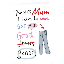 Card Factory Personalised Lindsay Loves To Draw Card - Got Your Good Jeans!