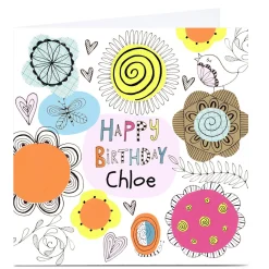 Outlet Personalised Lindsay Loves To Draw Birthday Card - Wildflowers Kids For Kids|Birthday