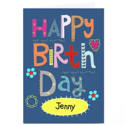 Card Factory Personalised Lindsay Loves To Draw Birthday Card - Happy Birthday