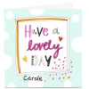 Online Personalised Lindsay Loves To Draw Card - Have a Lovely Day For Niece|For Granddaughter