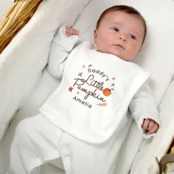 Online Personalised Little Pumpkin Bib Gifts For Babies