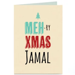 Outlet Personalised Lockdown Christmas Card - A Meh-ry Xmas Funny|Christmas