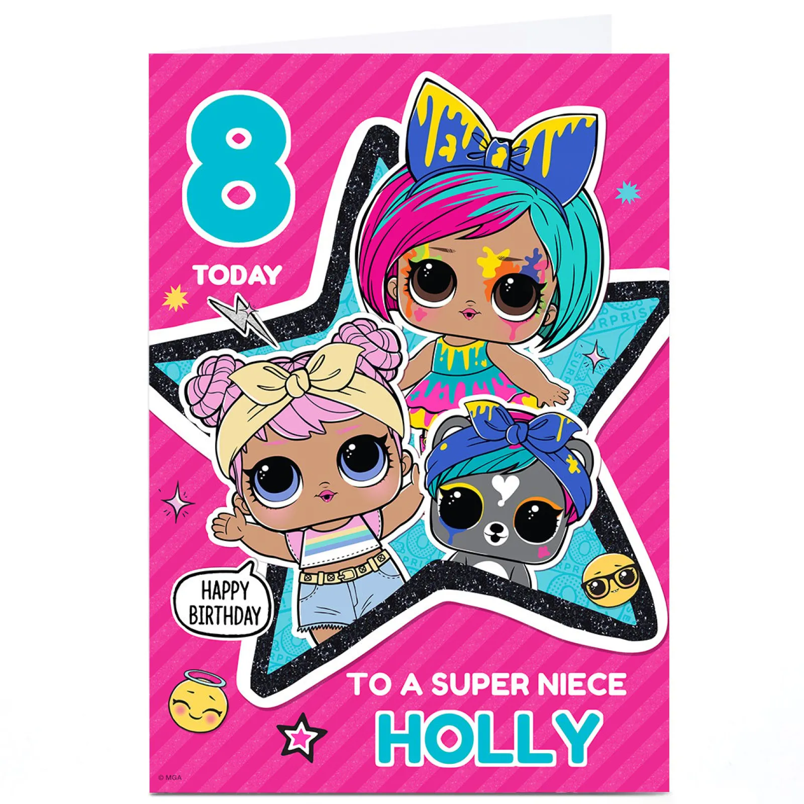 Kids Card Factory Personalised L.O.L. Surprise! Birthday Card - Super Niece