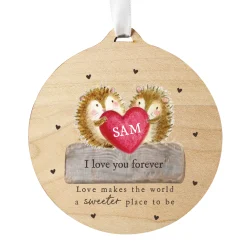 Online Personalised Love Makes the World Sweeter Hanging Ornament Personalised Canvas & Wall Art|Photo Prints & Wall Art