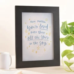 Kids Card Factory Personalised Loved More Than All The Stars In The Sky Framed Print