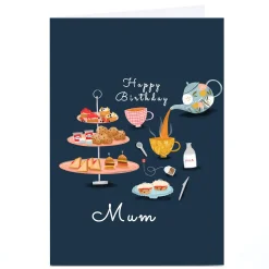 Best Personalised Lucy Hook Birthday Card - Afternoon Tea For Mum|Mum