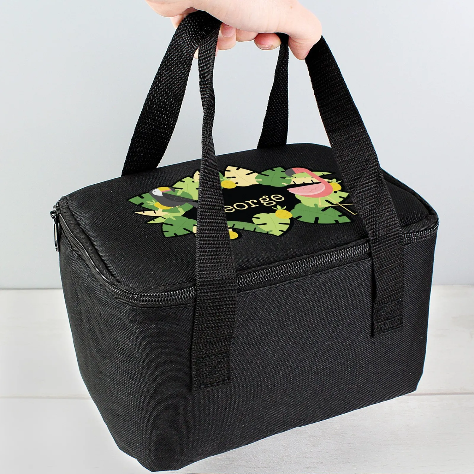 Kids Card Factory Personalised Lunch Bag - Tropical Flamingo